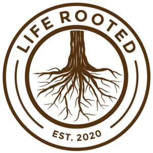 Life Rooted Restaurant Logo over white